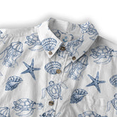 Sea Turtle Hawaiian Shirts for Men Women Youth, Vintage Sea Turtle Aloha Summer Beach Shirt - The Palmix